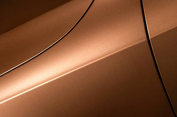 laquered sparkly car paint close up