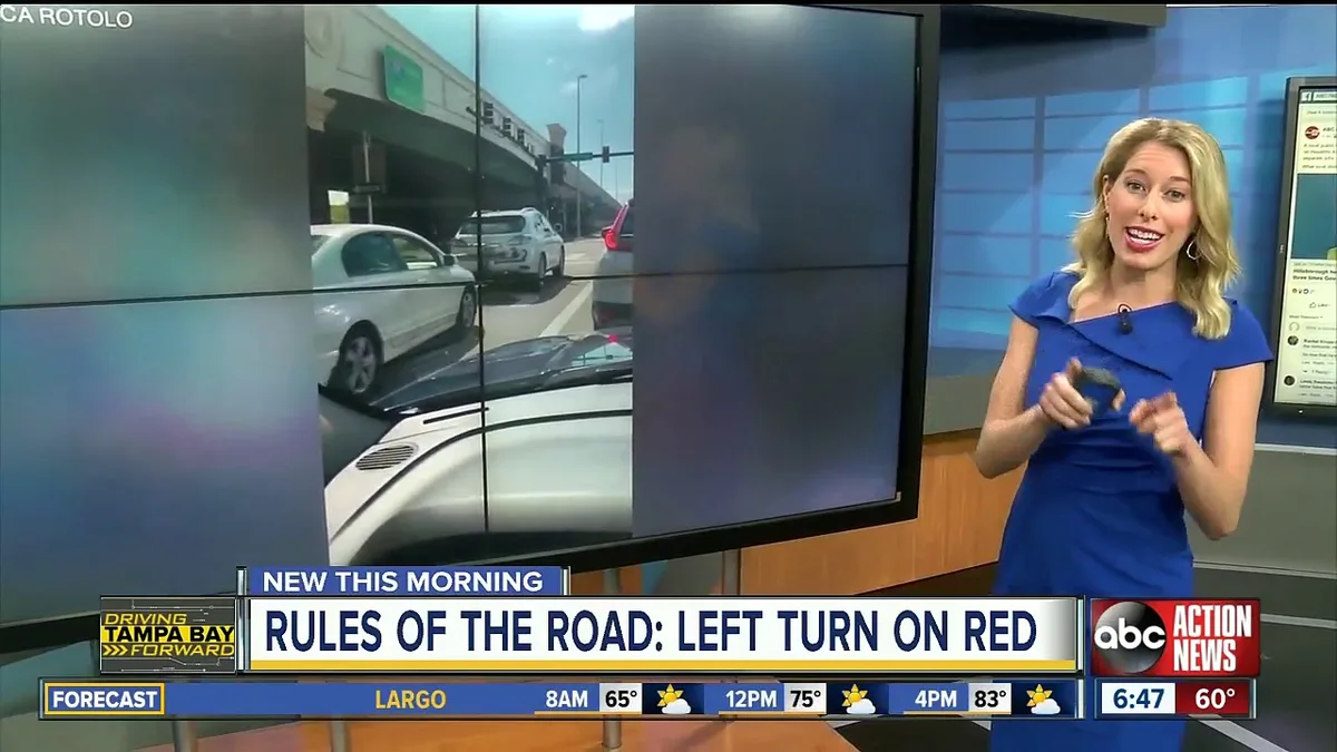 left turn on red diagram