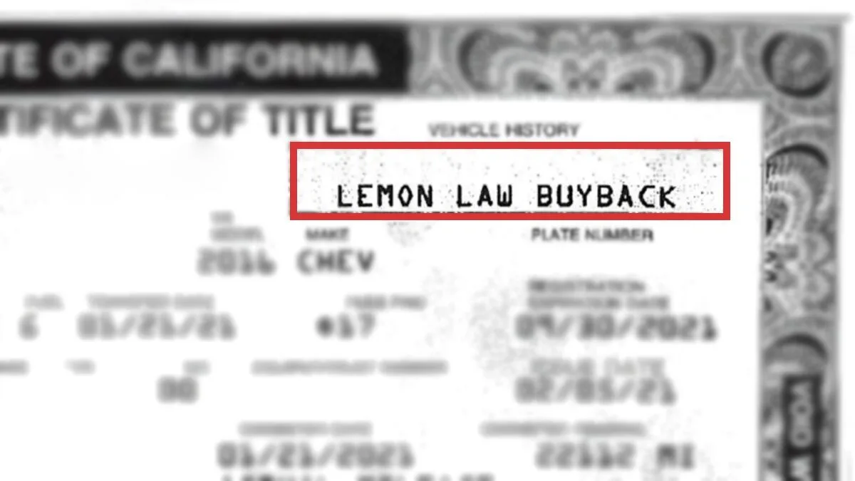 lemon law refund process