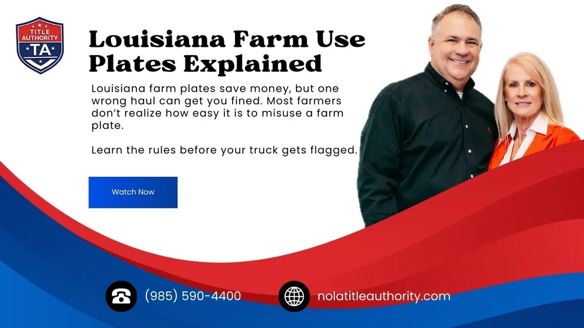 Louisiana DMV farm vehicle registration