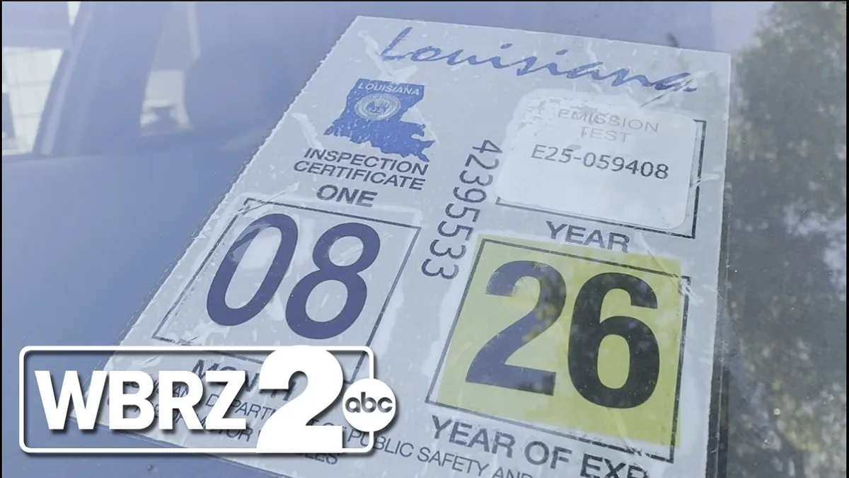 Louisiana inspection certificate example
