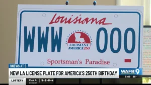 Louisiana personalized license plate example