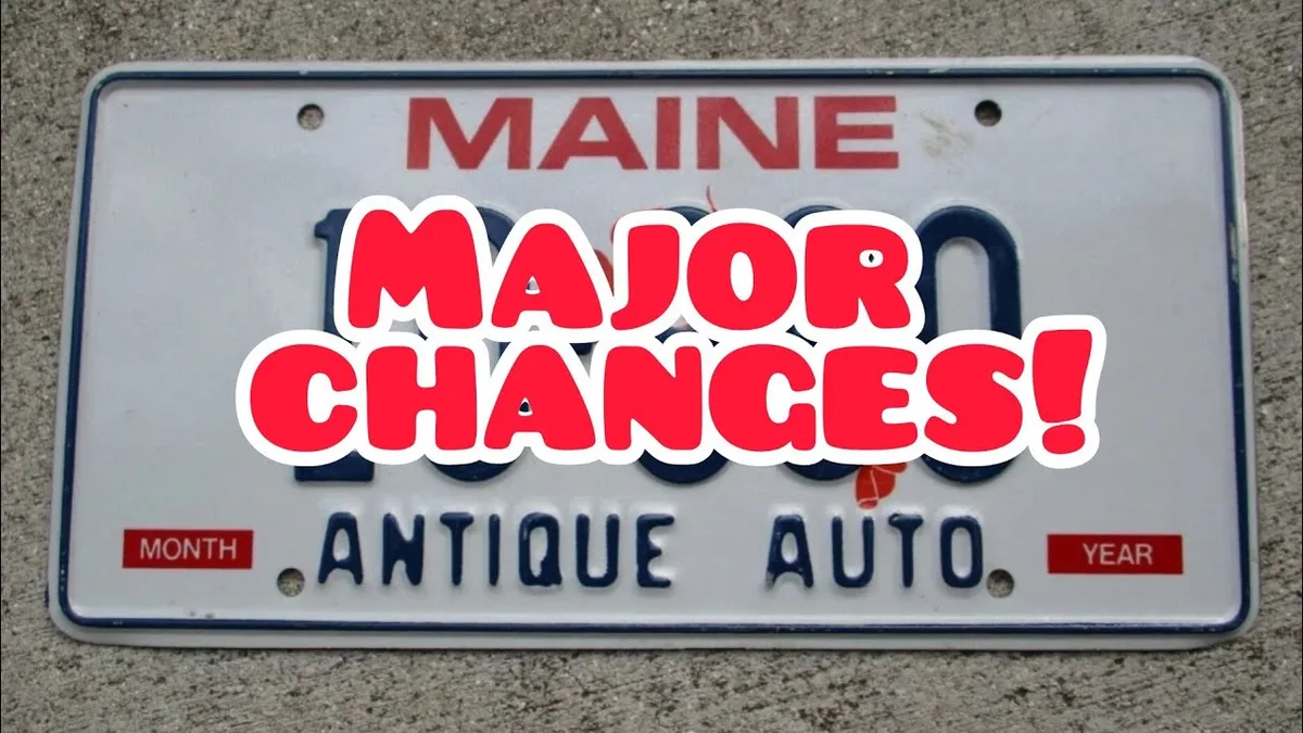 Maine antique car registration sticker