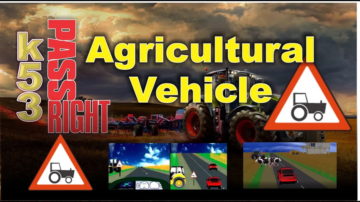 Maine DOT road sign for agricultural vehicles