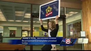 Maine personalized license plate example