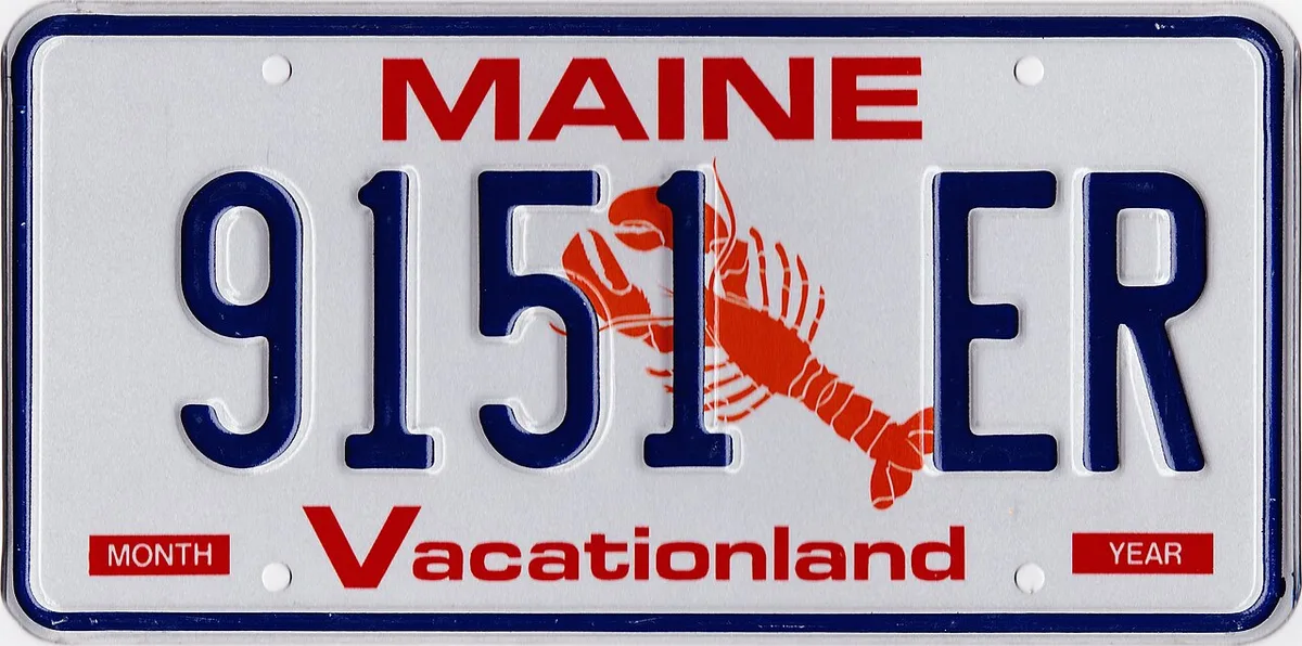 Maine specialty license plate