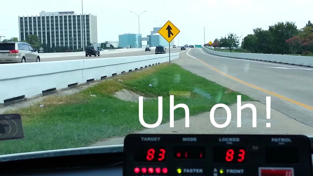 Maine state trooper radar speed enforcement