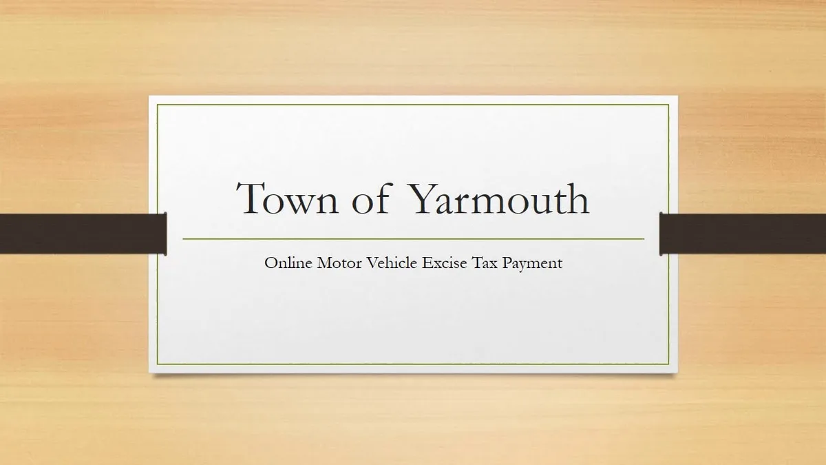 Maine vehicle excise tax notice