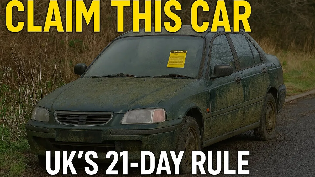 Maryland abandoned vehicle notice on windshield