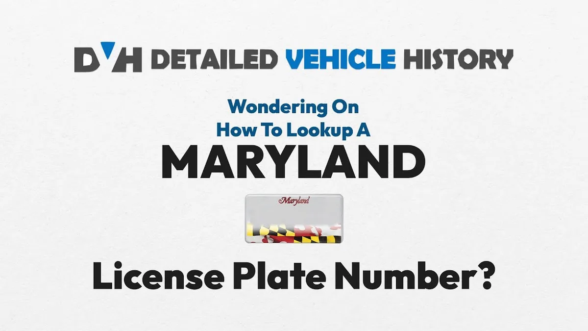 Maryland license plate availability search screen