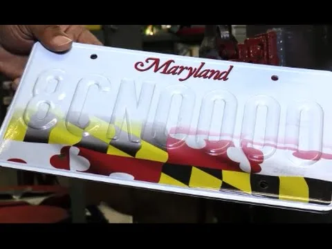Maryland license plate with visible state name