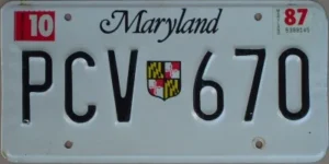 Maryland standard license plate design