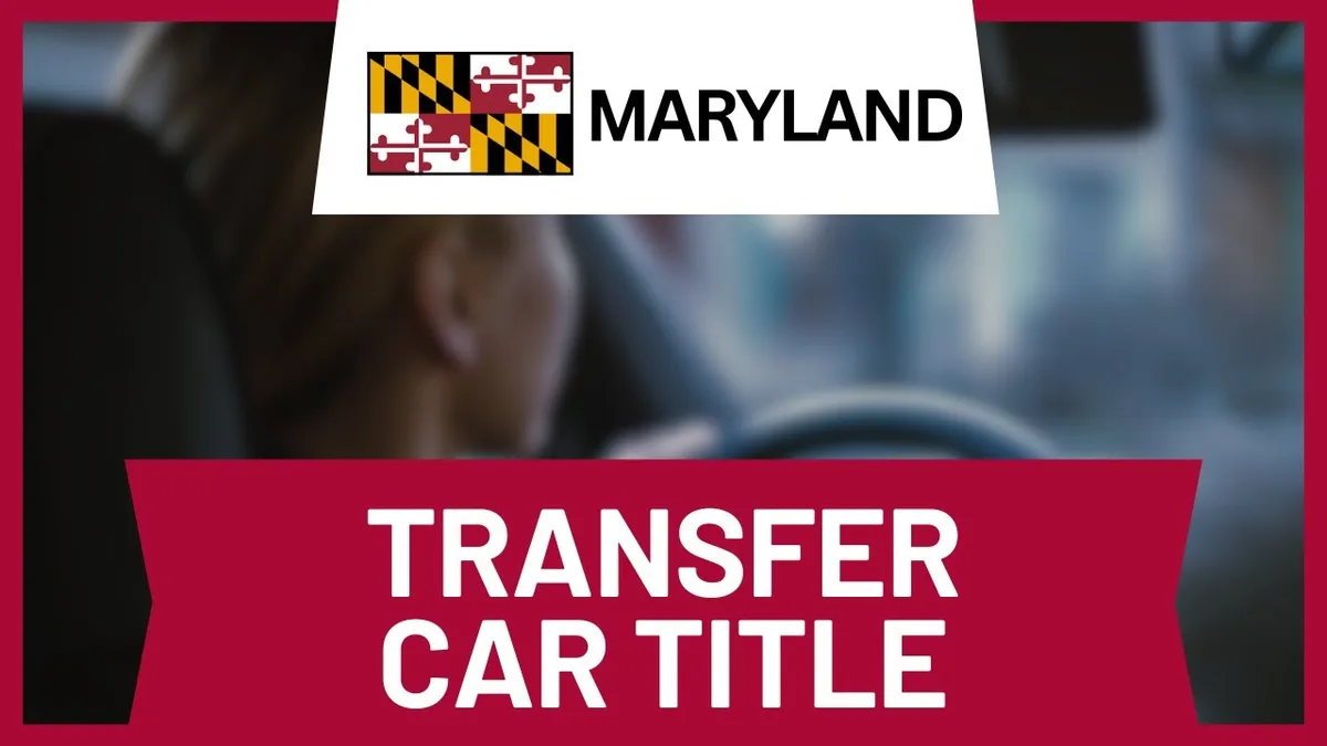 Maryland title transfer form VR-005