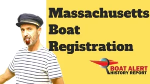 Massachusetts boat registration at a lake