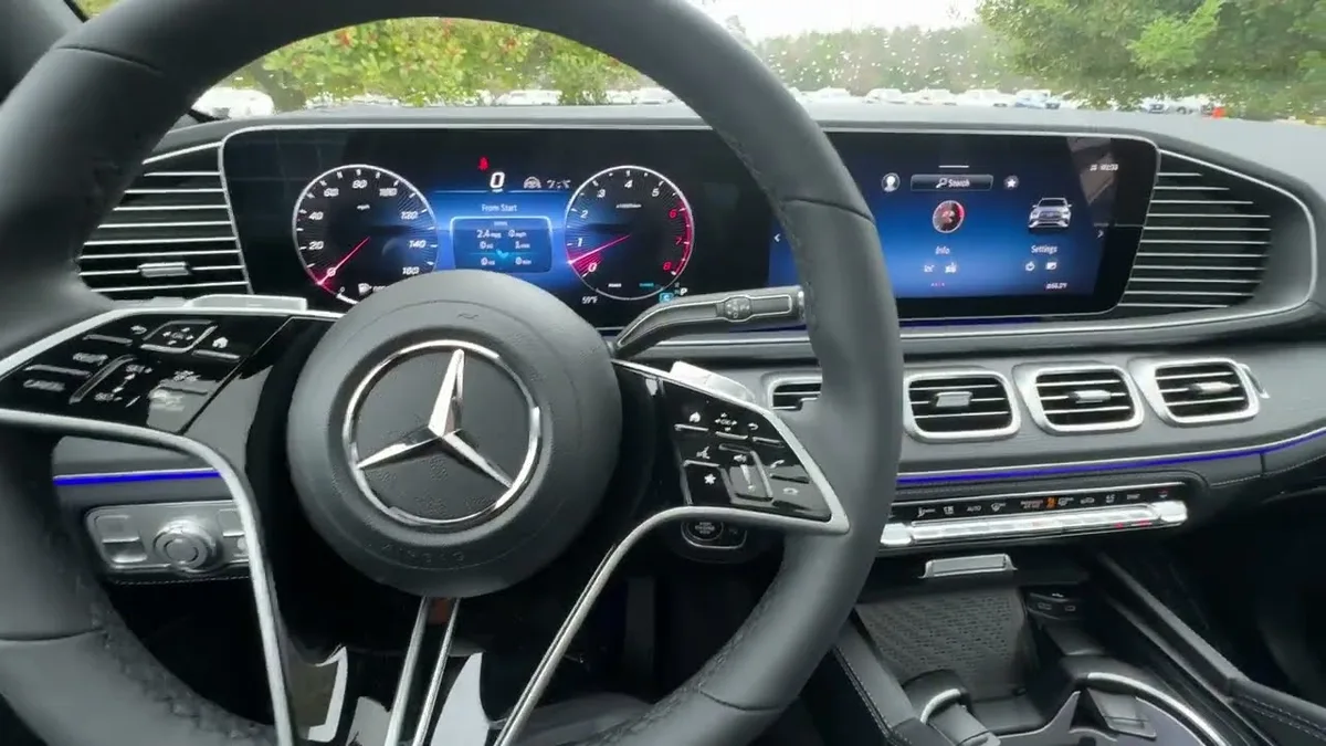 Mercedes car wash mode dashboard button