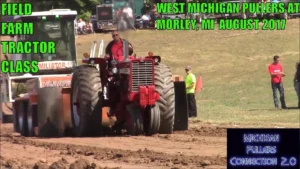 Michigan farm tractor on rural road