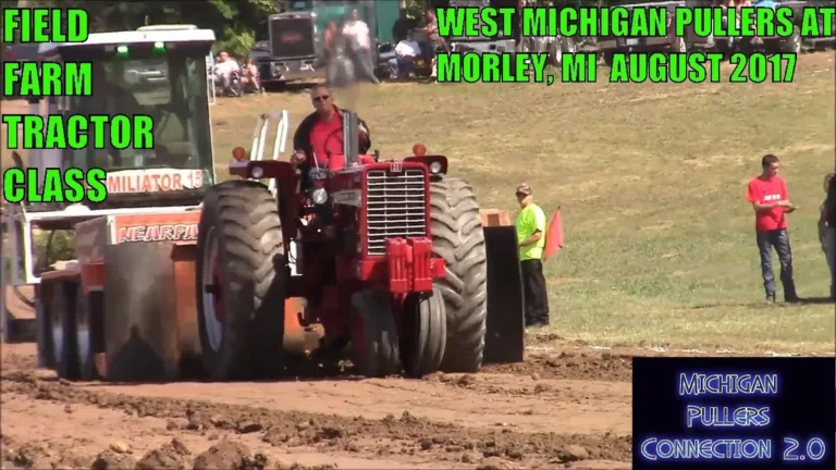 Michigan farm tractor on rural road