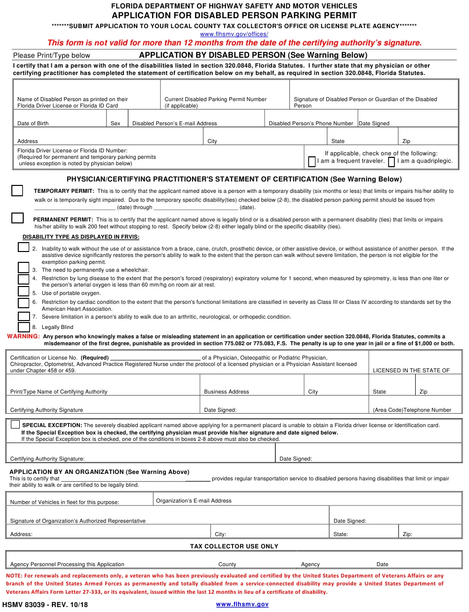 Minnesota disabled parking permit application form