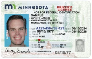 Minnesota driver's license with address
