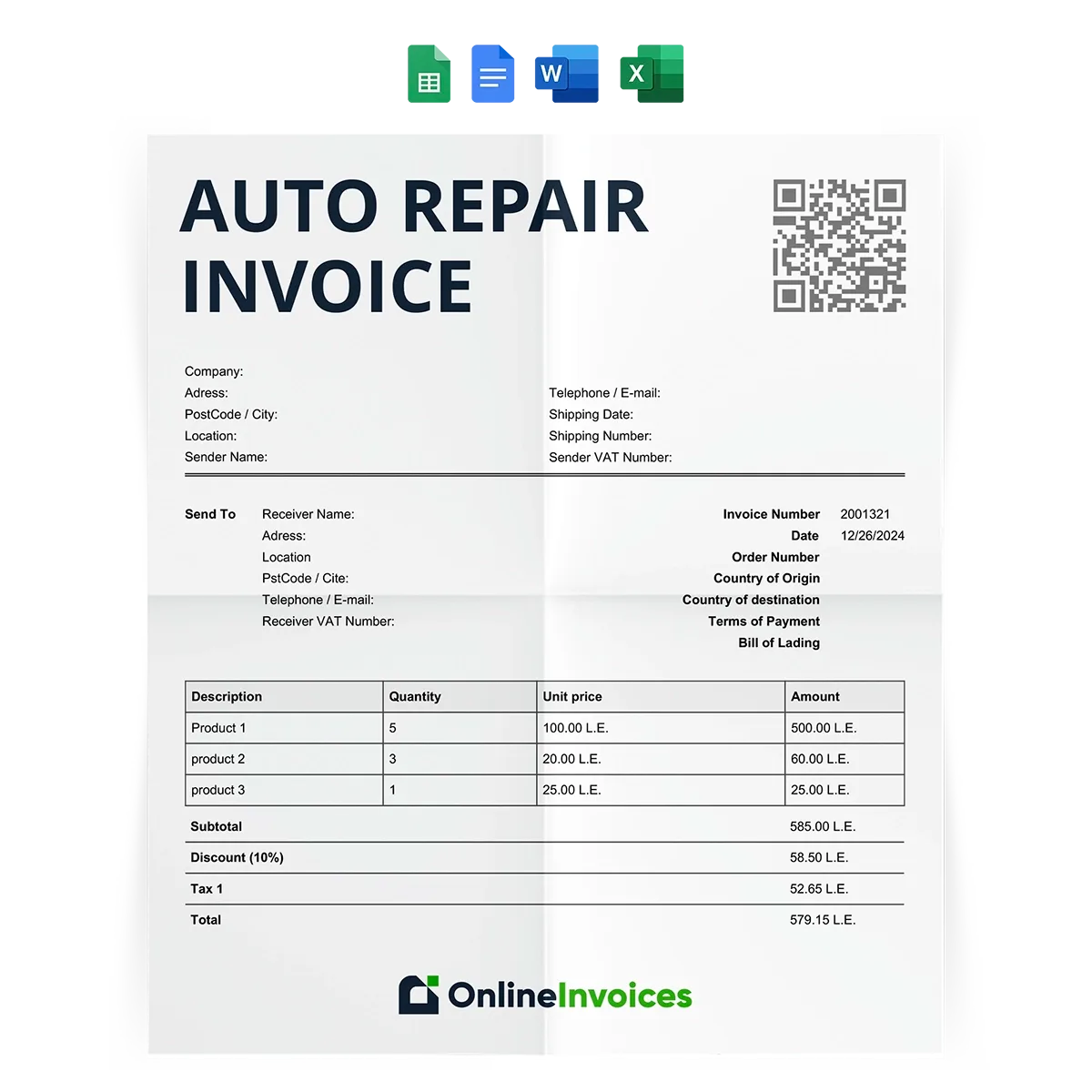 Minnesota emissions repair receipt