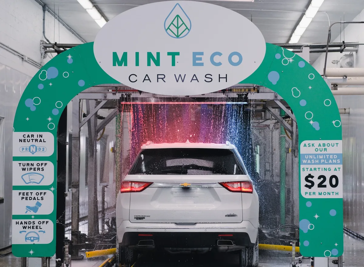 Mint Eco Car Wash soft cloth brushes