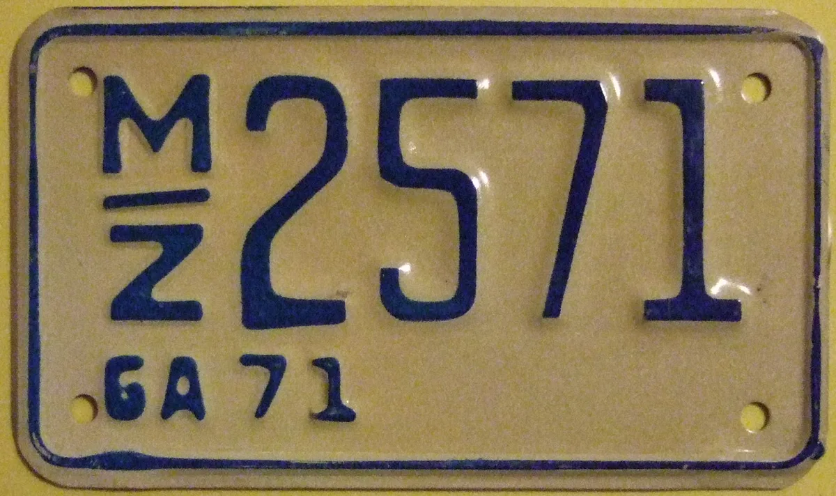 Motorcycle personalized plate