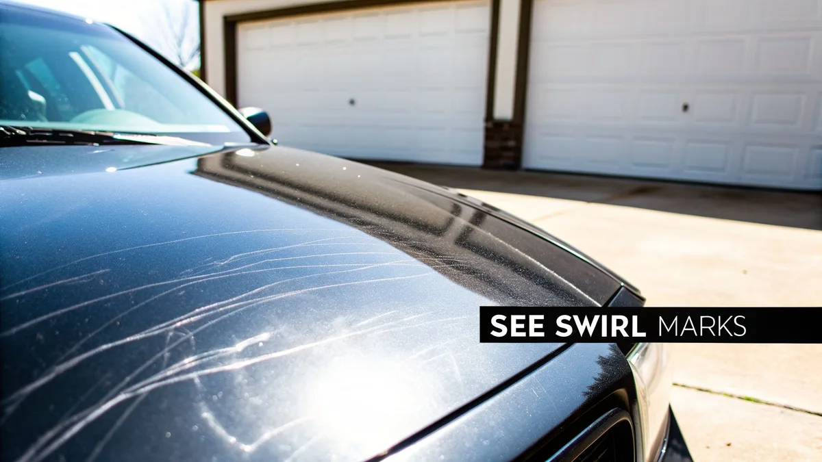 new car paint swirl marks from brush wash