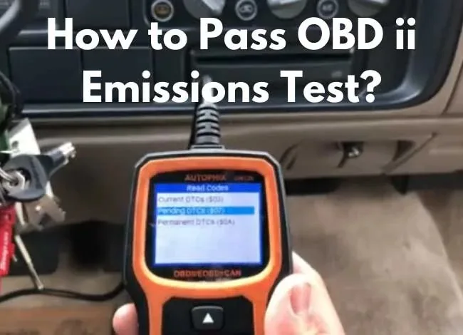OBD II emissions test port in car