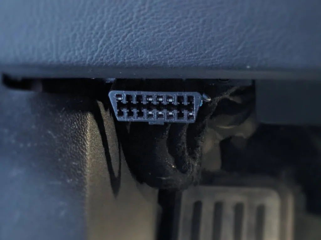 OBD-II port in a car