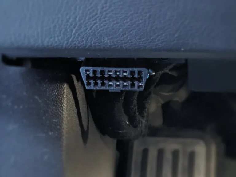 OBD-II port in car