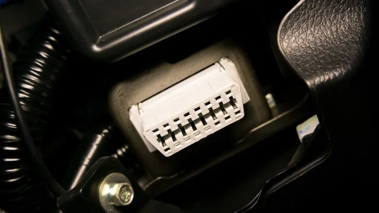 OBD-II port in car