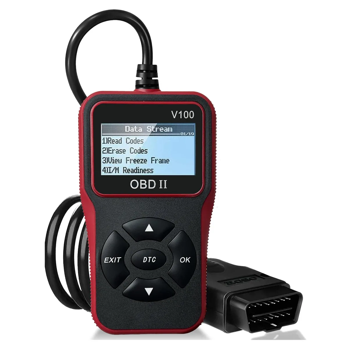 OBD-II scanner checking emissions codes