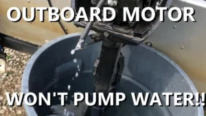 outboard motor water spray
