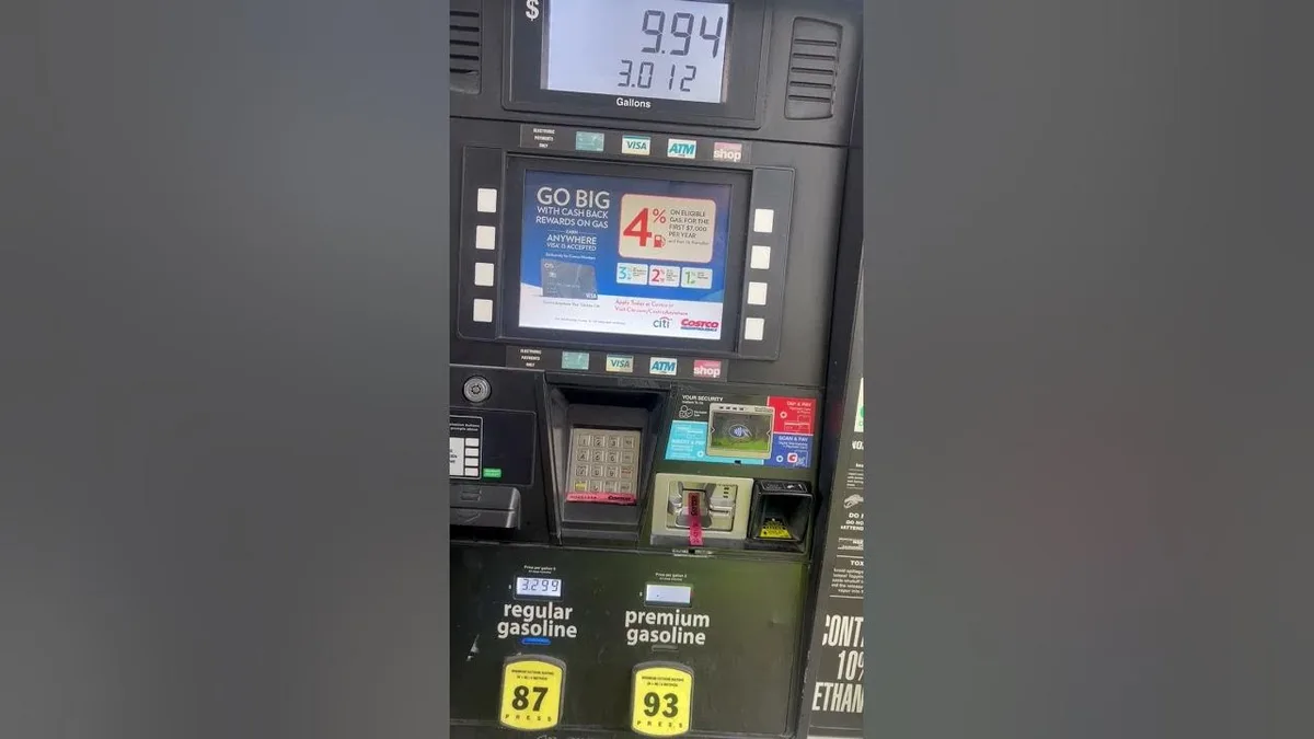 Pennsylvania self-service gas pump sign