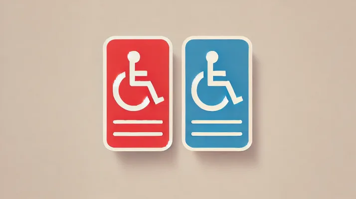 Permanent and temporary disability placards comparison