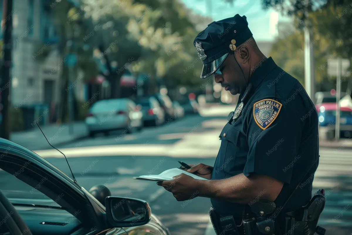 police ticket for unattended running vehicle