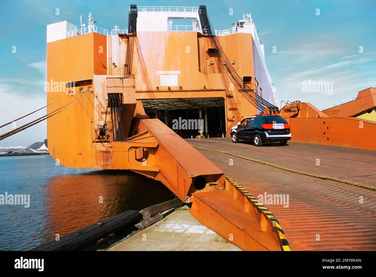 Port-to-port vehicle shipping workflow