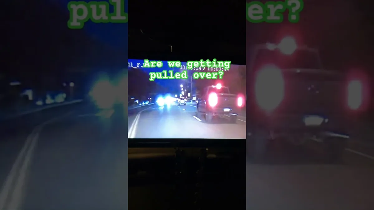 private vehicle with illegal emergency lights