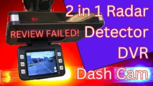 Radar detector mounted on car dashboard