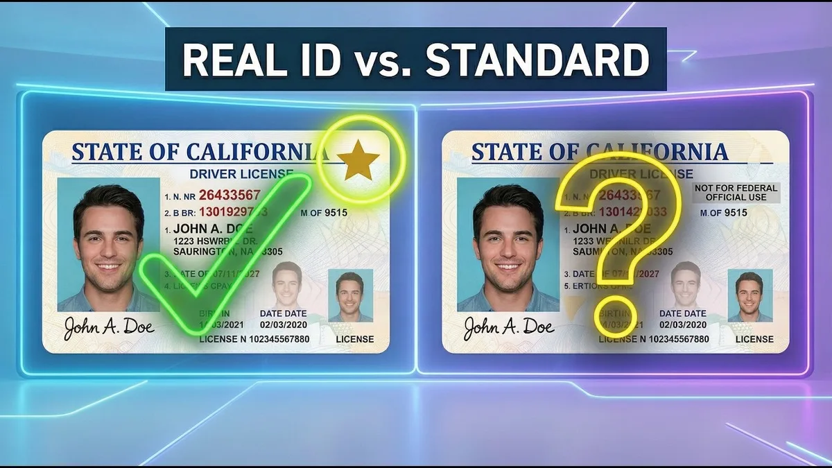 REAL ID vs standard license comparison