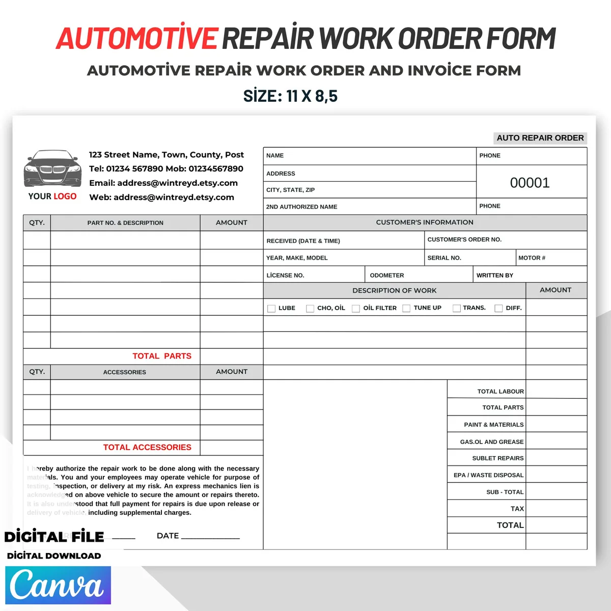 repair order documentation