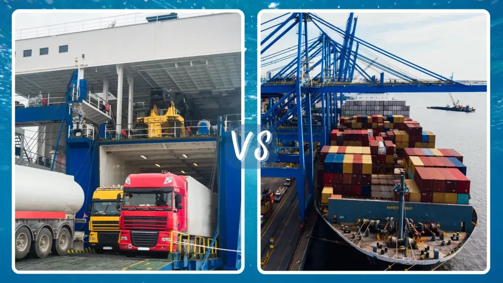 Ro-Ro vs container vehicle shipping
