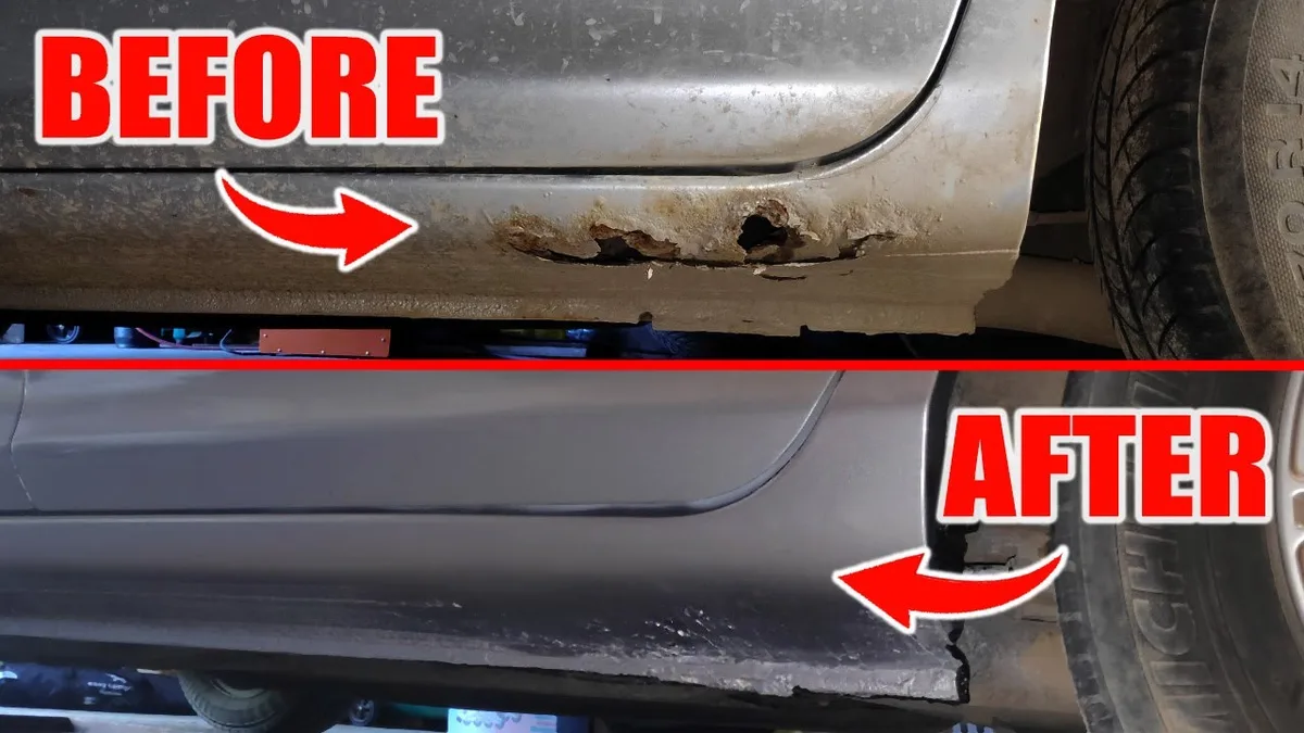 rusty car undercarriage