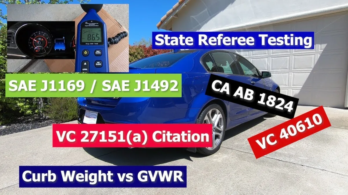 SAE J1169 decibel test setup