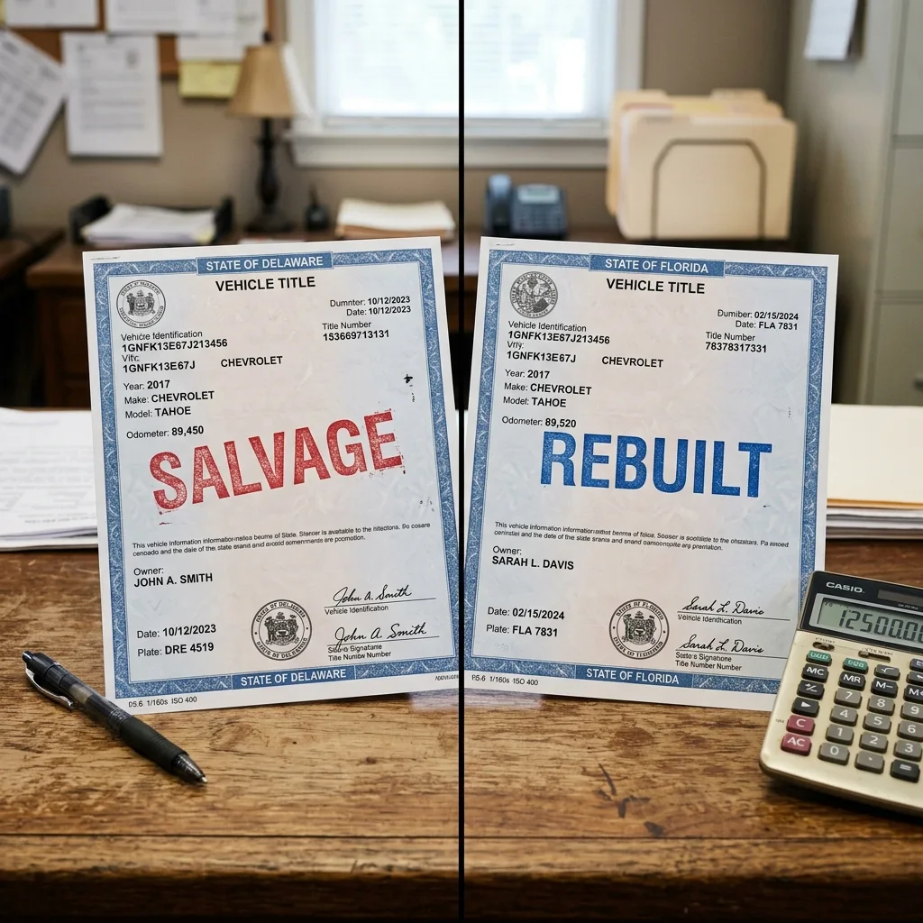 salvage title vs rebuilt title Kentucky