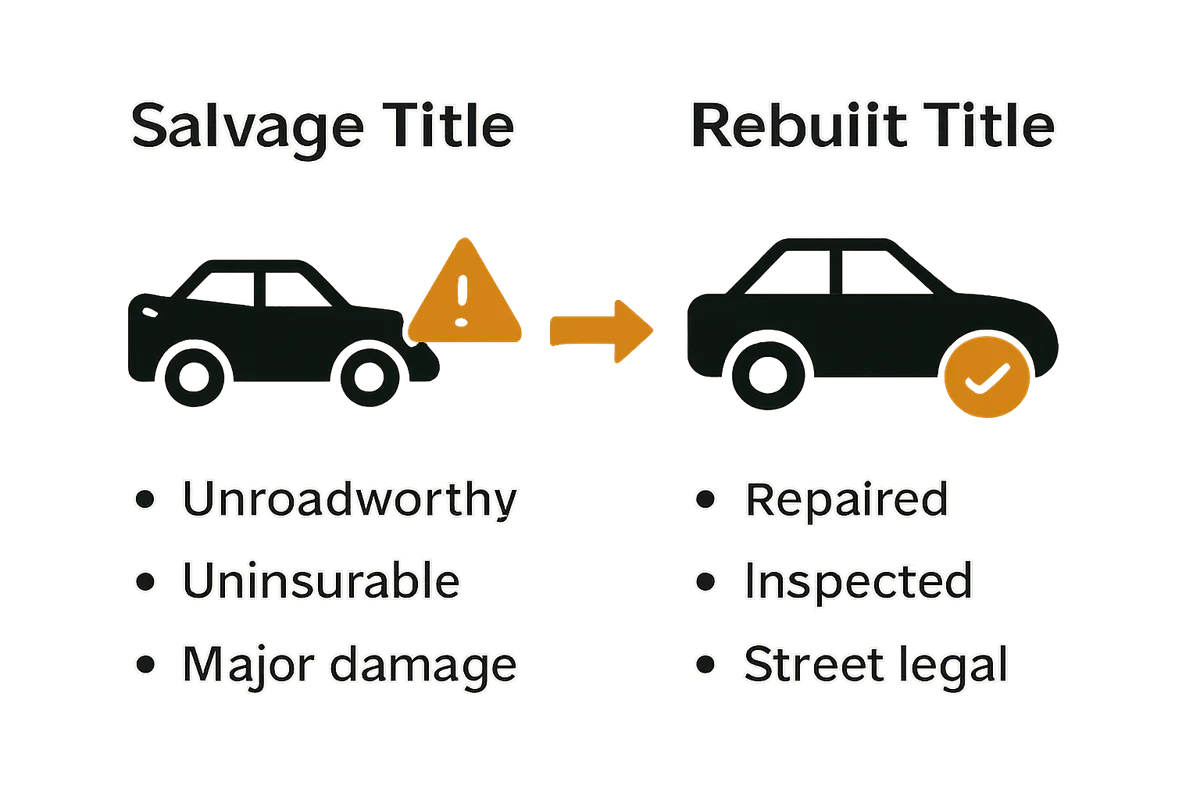 salvage vs rebuilt title