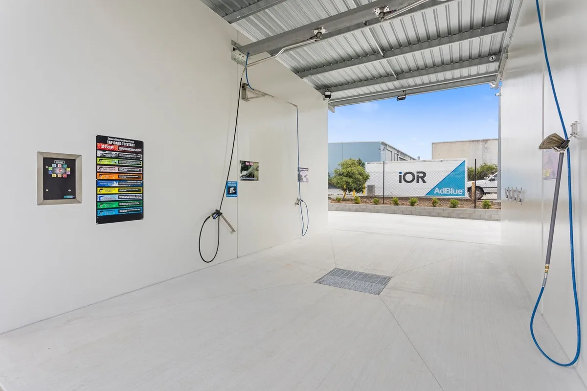 self-serve car wash bays