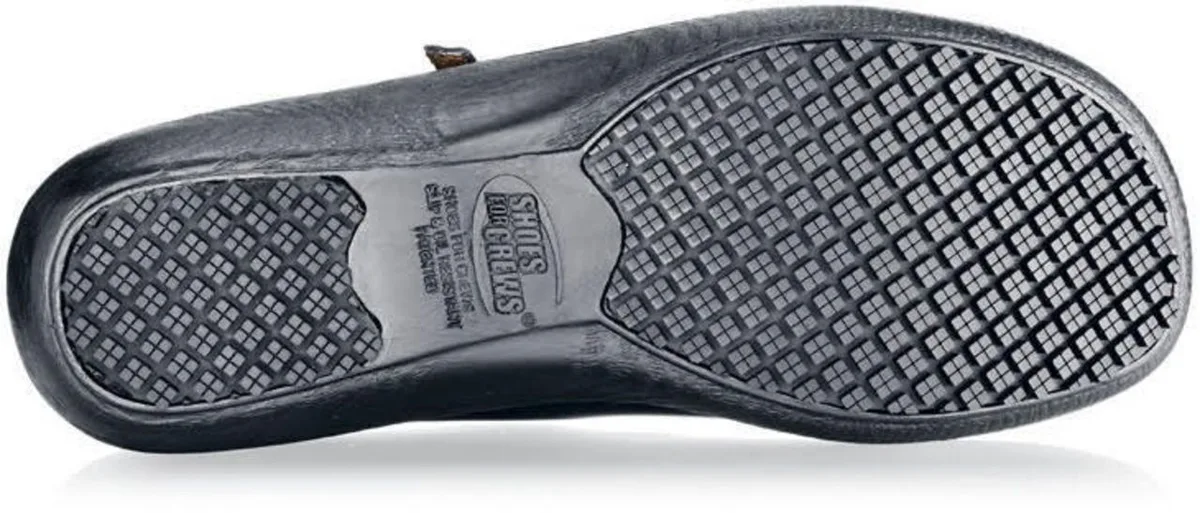 slip-resistant work shoe sole close up