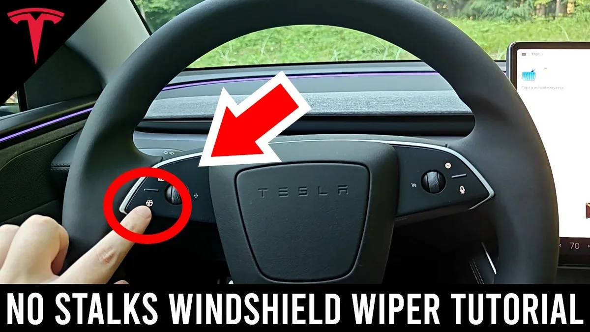 Tesla auto windshield washing system