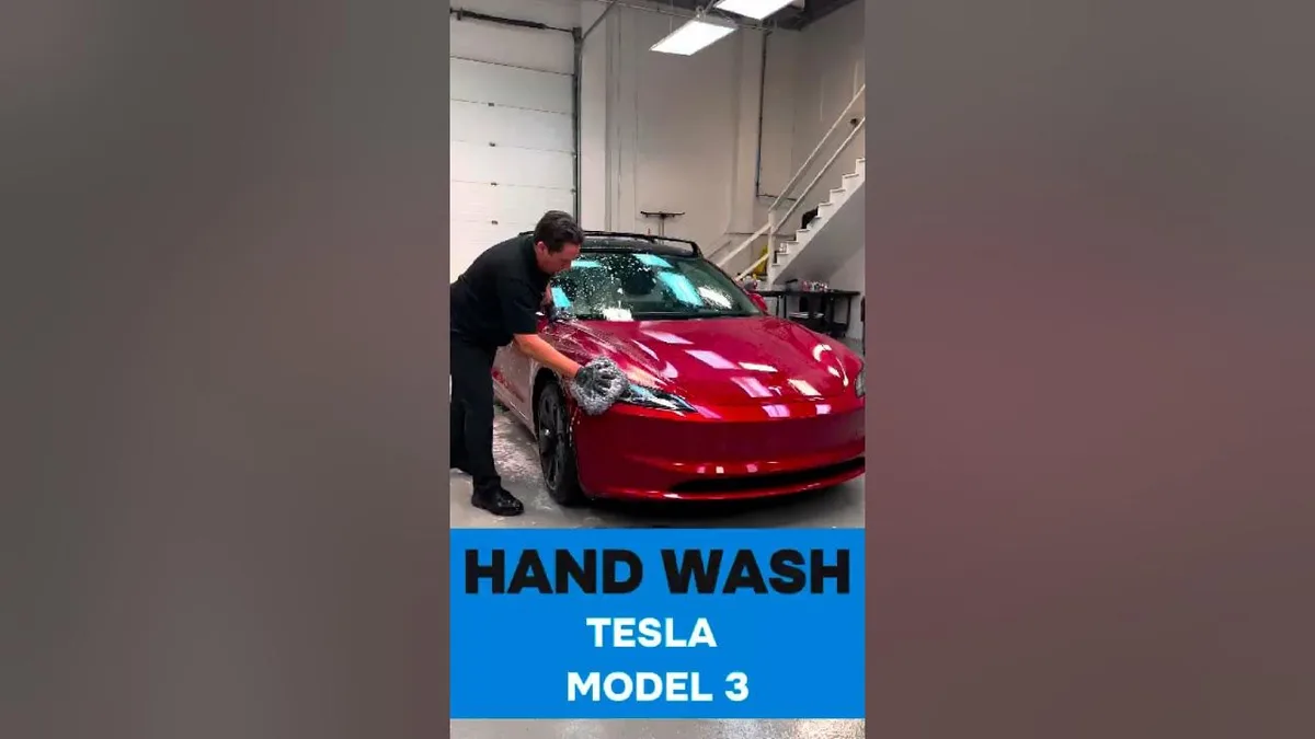 tesla model 3 hand wash